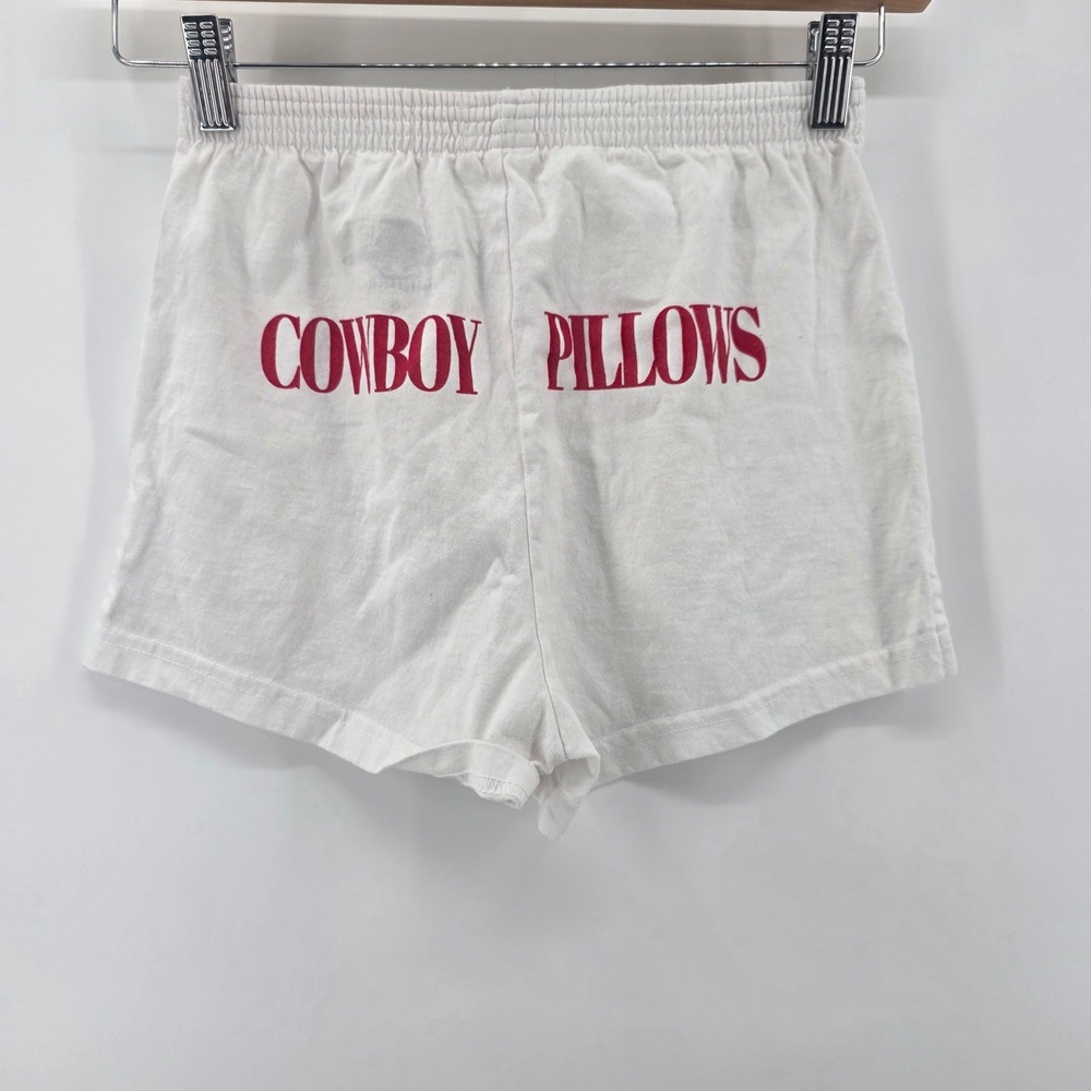 Sheisgracielou Cowboy Pillows Lounge Shorts Small White Novelty Western Rodeo